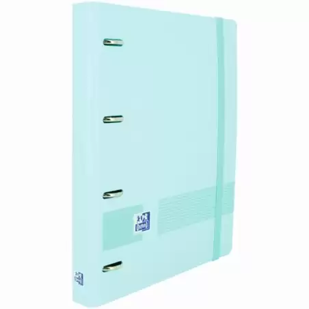 (400160537) OXFORD LIVE & GO CARPETA 4 ANILLAS 35MM EUROPEANBINDER A4+ POLYFOAM C/RECAMBIO 5X5 AZUL PASTEL