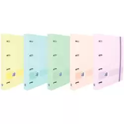 (400174550) OXFORD CARPETA ANILLAS EBINDER 4X25MM LIVE&GO POLYFOAM C/RECAMBIO A5+ DOTS PASTEL