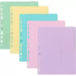 (400185545) OXFORD SOBRE MULTITALADRO CON VELCRO LIVE&GO A4+ PLÁSTICO FLEXIBLE OPACO C/SURTIDOS PASTEL