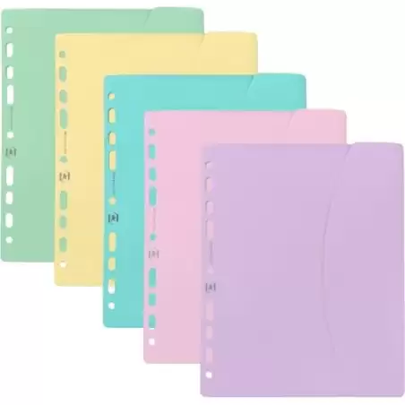 (400185545) OXFORD SOBRE MULTITALADRO CON VELCRO LIVE&GO A4+ PLÁSTICO FLEXIBLE OPACO C/SURTIDOS PASTEL