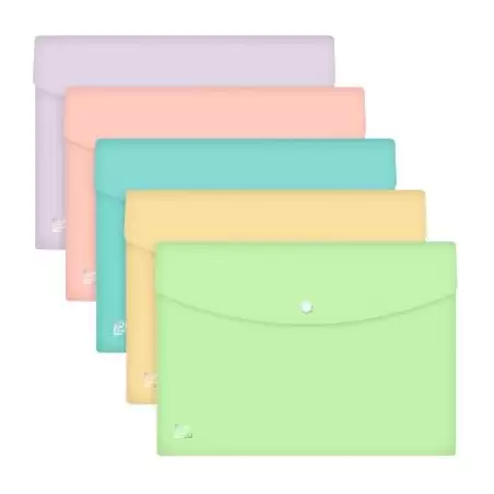 (400187613) OXFORD SOBRES CON BROCHE URBAN A4 PLÁSTICO RÍGIDO C/SURTIDOS PASTEL