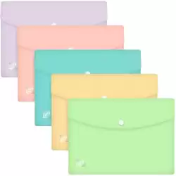 (400187615) OXFORD SOBRE CON BROCHE URBAN A5 PLÁSTICO FLEXIBLE TRANSLÚCIDO C/SURTIDOS PASTEL