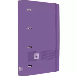 (400195368) OXFORD EUROPEANBINDER LIVE&GO CARPETA ANILLAS 4X35 A4+ C/RECAMBIO 5X5 WRITE&ERASE POLYFOAM LILA