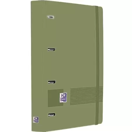(400195520) OXFORD EUROPEANBINDER LIVE&GO CARPETA ANILLAS 4X35 A4+ C/RECAMBIO 5X5 WRITE&ERASE POLYFOAM VERDE SAFARI