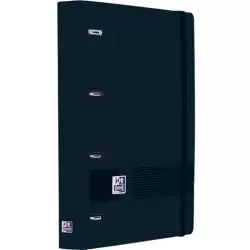 (400198250) OXFORD EUROPEANBINDER LIVE&GO CARPETA ANILLAS 4X35 A4+ C/RECAMBIO 1 LÍNEA WRITE&ERASE POLYFOAM NEGRO