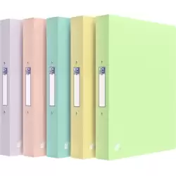 (400205732) OXFORD CARPETA DE ANILLAS 2X30 URBAN A4 LOMO 40MM PP TRANSLÚCIDO C/SURTIDOS PASTEL