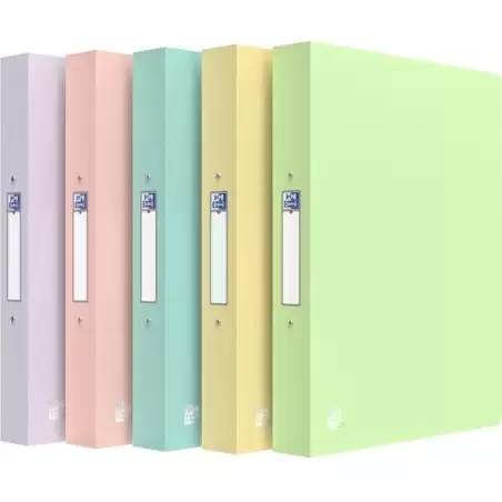 (400205732) OXFORD CARPETA DE ANILLAS 2X30 URBAN A4 LOMO 40MM PP TRANSLÚCIDO C/SURTIDOS PASTEL