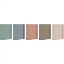(400207878) OXFORD EUROPEANBINDER FOREST ANILLAS 4X35Ø A4+ C/RECAMBIO 5X5 POLYFOAM 50% RECICLADO C/SURTIDOS