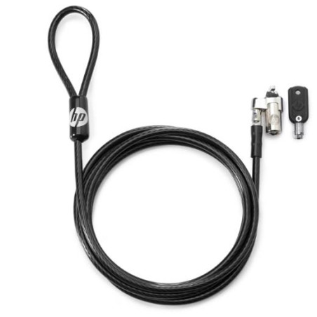 (T1A62AA) HP CABLE DE SEGURIDAD CON LLAVE PARA PORTÁTIL DE 10MM NEGRO