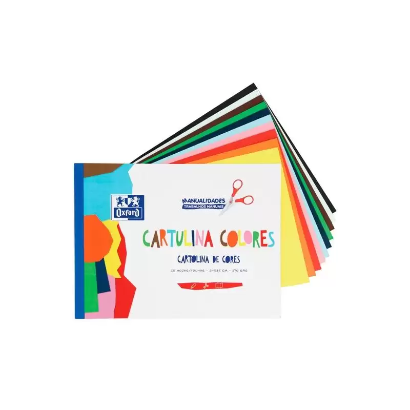 (400147983) OXFORD BLOC 10H A4 CARTULINA DE COLORES 170GR