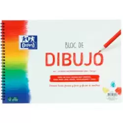 (400148232) OXFORD BLOC DIBUJO ESCOLAR T/ BLANDA ESPIRAL 20H 130GR A4+ LISO BLANCO