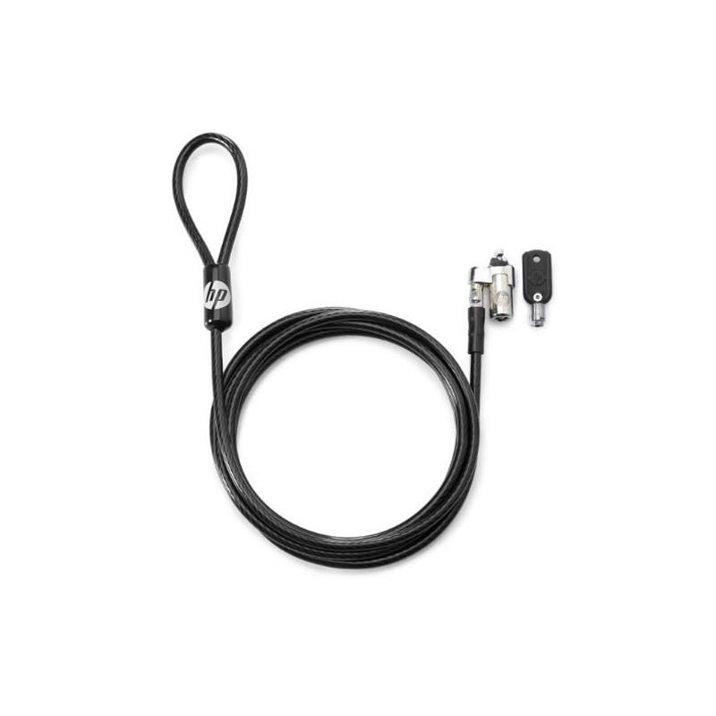 (T1A63AA) HP CABLE DE SEGURIDAD CON LLAVE PARA PORTÁTIL 10MM NEGRO