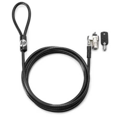 (T1A63AA) HP CABLE DE SEGURIDAD CON LLAVE PARA PORTÁTIL 10MM NEGRO