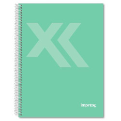 (IMP0116) IMPREX CUADERNO ESPIRAL TAPA FORRADA A5 80H 90GR 4X4 VERDE