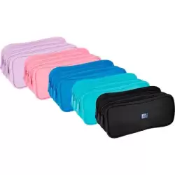 (400205341) OXFORD ESTUCHE KANGOO KIDS 3 CREMALLERAS COLORES SURTIDOS