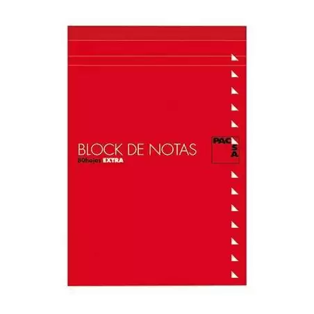 (18900) PACSA BLOC NOTAS 80H TREPADAS FOLIO 4X4 CON TAPA -10U-