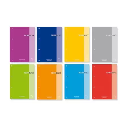 (21156) PACSA RECAMBIO 100H A4 ENCOLADO 90GR 5X5 4 TALADROS RECAMBLOCK TURQUESA