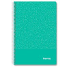 (IMP0103) IMPREX CUADERNO ESPIRAL TAPA PP FOLIO 80H 90GR 4X4 VERDE