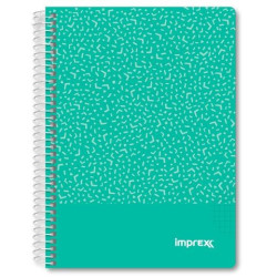 (IMP0107) IMPREX CUADERNO ESPIRAL TAPA PP A5 80H 90GR 4X4 VERDE