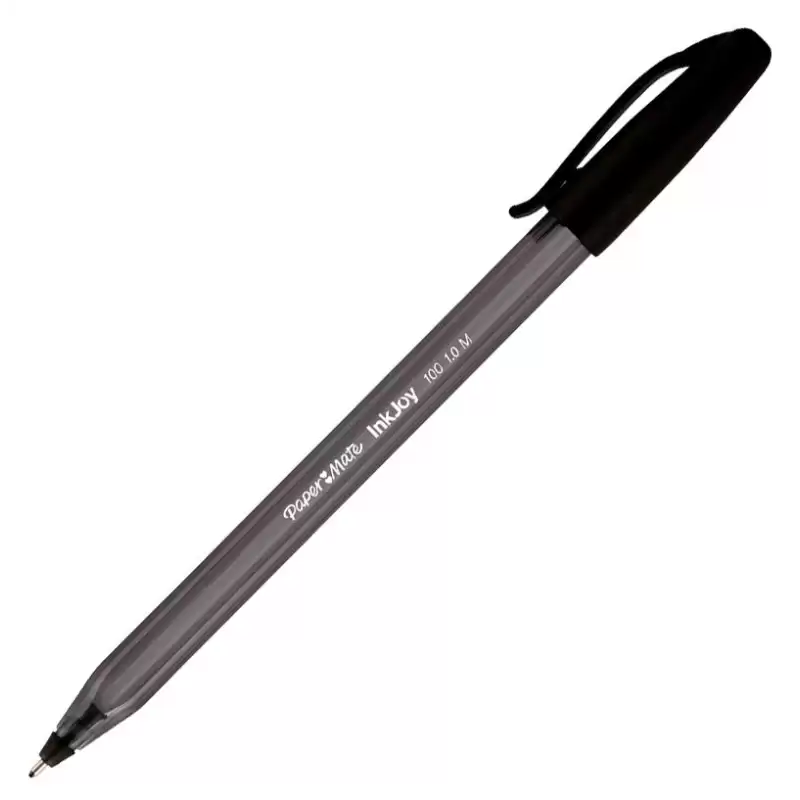 (S0957120) PAPER MATE BOLÍGRAFO INKJOY 100 CAP TRIANGULAR NEGRO CAJA 50 UD