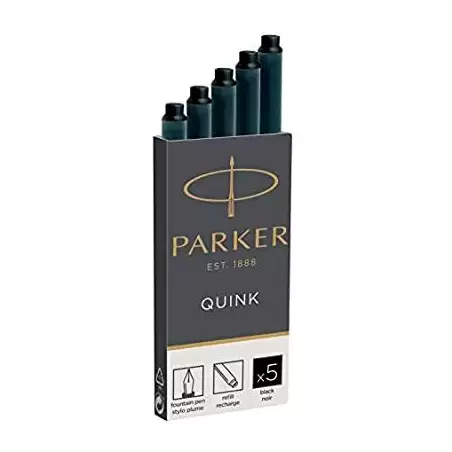 (1950382) PARKER RECAMBIO CARTUCHO DE TINTA LARGO QUINK MINI NEGRO -5U-