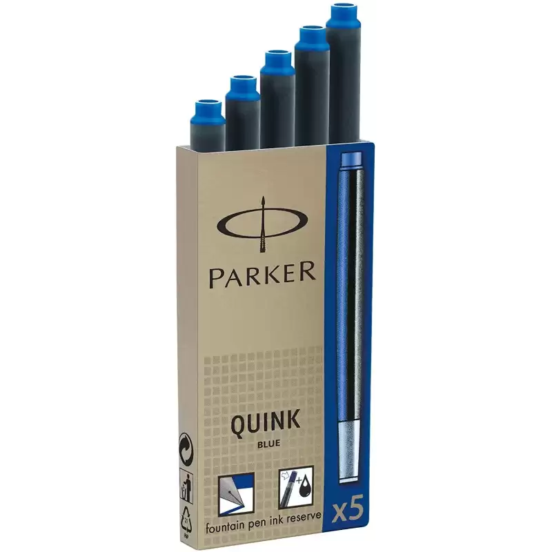 (1950384) PARKER RECAMBIO PARA PLUMA QUINK INK CARTUCHO PACK 5 UD AZUL