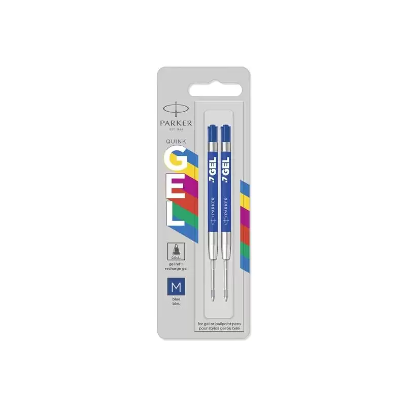 (2136210) PARKER RECAMBIO JOTTER PUNTA MEDIA GEL AZUL BLISTER -2U-