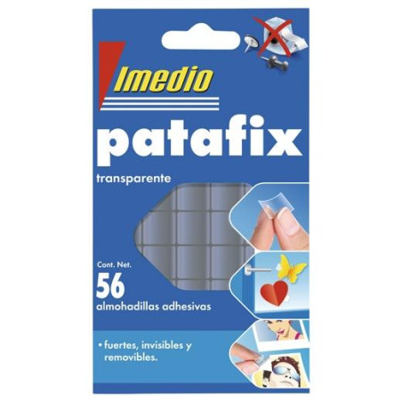 (7001471) IMEDIO ALMOHADILLAS ADHESIVAS PATAFIX DOBLE CARA TRANSPARENTE 56 PASTILLAS