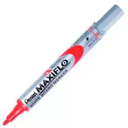 (MWL5S-Pentel-B) PENTEL MARCADOR PIZARRA BLANCA MAXIFLO MWL-5S ROJO CAJA 12 UD