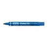 (N50-CE) PENTEL PEN N50-BE MARCADOR PERMANENTE CUERPO ALUMINIO AZUL Y PUNTA MEDIA CONICA -12U-