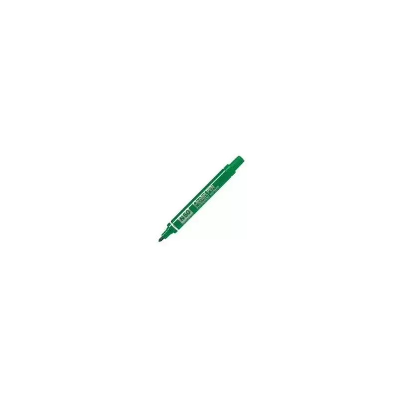 (N50-DE) PENTEL PEN N50-BE MARCADOR PERMANENTE CUERPO ALUMINIO VERDE Y PUNTA MEDIA CONICA -12U-