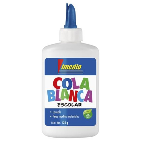 (7001592) IMEDIO COLA BLANCA ESCOLAR BOTE 125GR NUEVO DISEÑO