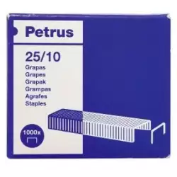 (623386) PETRUS GRAPAS STRONG 25/10 GALVANIZADAS -CAJA 1000U-