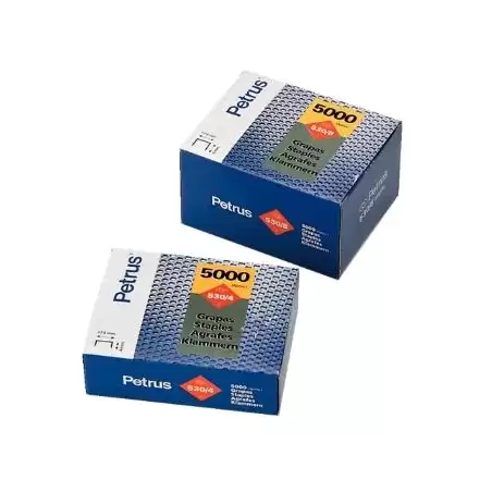 (77507) PETRUS GRAPAS 530/6 COBREADAS PARA CLAVADORA -CAJA DE 5000-