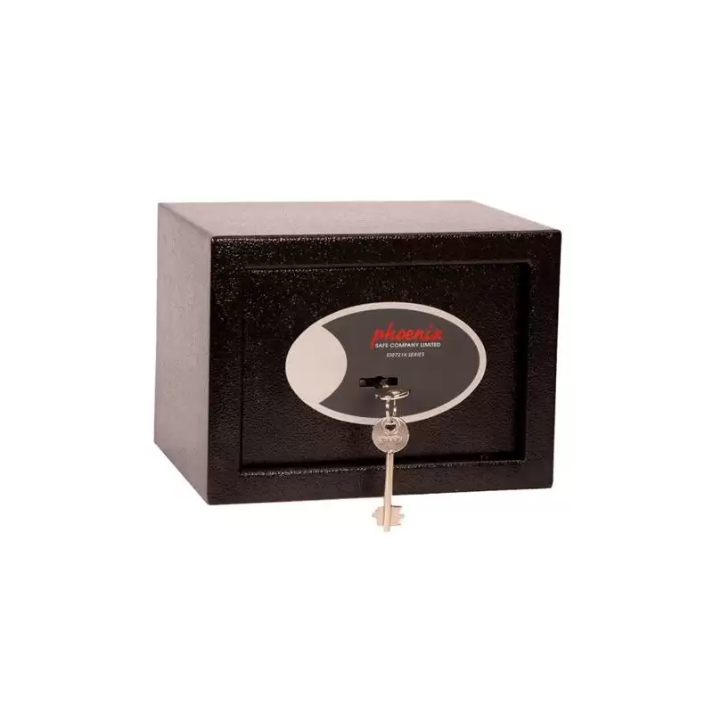 (SS0721K) PHOENIX CAJA DE SEGURIDAD COMPACT HOME OFFICE 170X230X170MM 5L CERRADURA DE LLAVE NEGRO