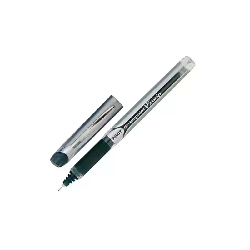 (BXGPN-V5-B) PILOT ROLLER TINTA LÍQUIDA V-5 GRIP HI-TECPOINT NEGRO