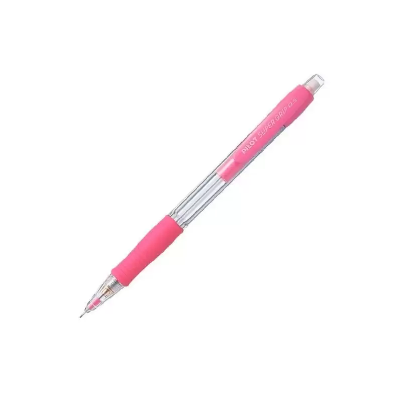 (H-185-SL-P) PILOT PORTAMINAS H-185 SUPERGRIP 0.5 CON GOMA ROSA