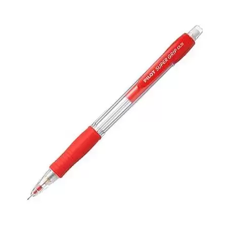 (H-185-SL-R) PILOT PORTAMINAS H-185 SUPERGRIP 0.5 CON GOMA ROJO