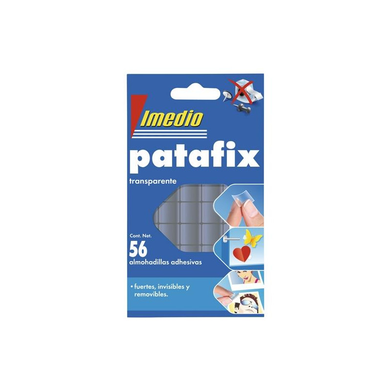 (7001471) IMEDIO ALMOHADILLAS ADHESIVAS PATAFIX DOBLE CARA TRANSPARENTE 56 PASTILLAS