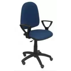 (04CPBALI200BGOLF) PIQUERAS Y CRESPO SILLA AYNA GIRATORIA C.PERMANENTE BRAZOS FIJOS TEJIDO BALI AZUL MARINO