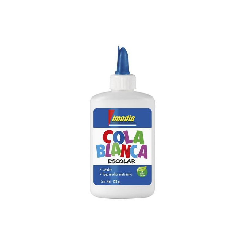 (7001592) IMEDIO COLA BLANCA ESCOLAR BOTE 125GR NUEVO DISEÑO