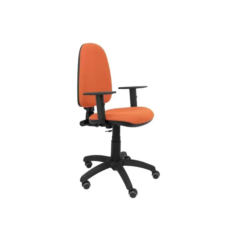 (04CPBALI363B10RP) PIQUERAS Y CRESPO SILLA AYNA GIRATORIA C.PERMANENTE BRAZOS REG. RUEDAS DE PARQUÉ TEJIDO BALI MARRÓN