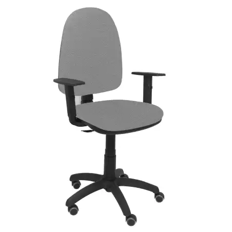 (04CPBALI40B10RP) PIQUERAS Y CRESPO SILLA AYNA GIRATORIA C.PERMANENTE BRAZOS REG. RUEDAS DE PARQUÉ TEJIDO BALI GRIS CLARO