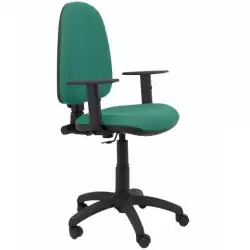 (04CPBALI456B10) PIQUERAS Y CRESPO SILLA AYNA GIRATORIA C.PERMANENTE BRAZOS REGULABLES TEJIDO BALI VERDE