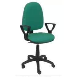 (04CPBALI456BGOLF) PIQUERAS Y CRESPO SILLA AYNA GIRATORIA C.PERMANENTE BRAZOS FIJOS TEJIDO BALI VERDE