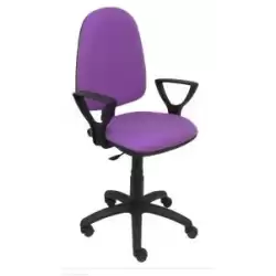 (04CPBALI82BGOLF) PIQUERAS Y CRESPO SILLA AYNA GIRATORIA C.PERMANENTE BRAZOS FIJOS TEJIDO BALI LILA