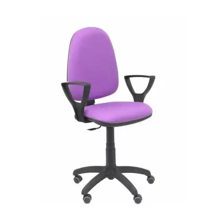 (04CPBALI82BGOLFRP) PIQUERAS Y CRESPO SILLA AYNA GIRATORIA C.PERMANENTE BRAZOS FIJOS RUEDAS DE PARQUÉ TEJIDO BALI LILA PÁLIDO