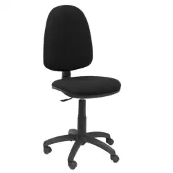 (04CPBALI840) PIQUERAS Y CRESPO SILLA AYNA GIRATORIA CONTACTO PERMANENTE TEJIDO BALI NEGRO