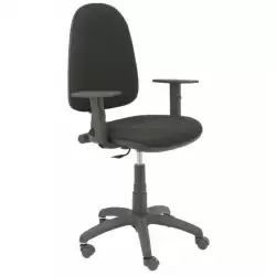 (04CPBALI840B10) PIQUERAS Y CRESPO SILLA AYNA GIRATORIA C.PERMANENTE BRAZOS REGULABLES TEJIDO BALI NEGRO
