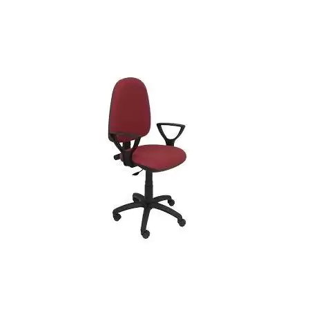 (04CPBALI933BGOLF) PIQUERAS Y CRESPO SILLA AYNA GIRATORIA C.PERMANENTE BRAZOS FIJOS TEJIDO BALI GRANATE